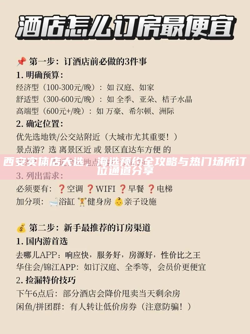西安实体店大选，海选预约全攻略与热门场所订位通道分享